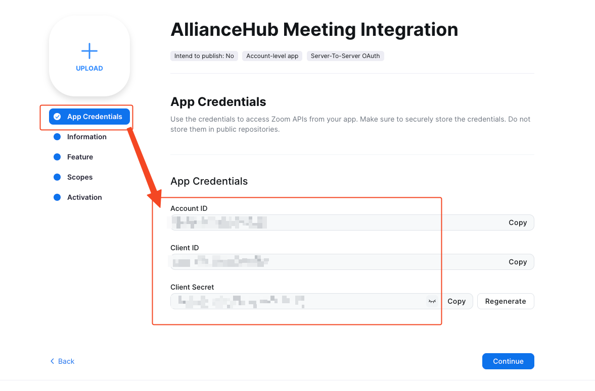 获取 Zoom App Credentials